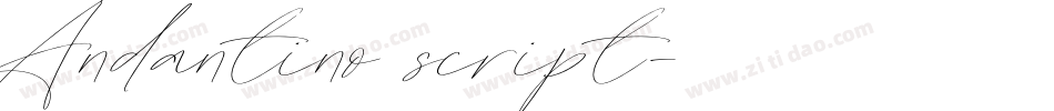 Andantino script字体转换